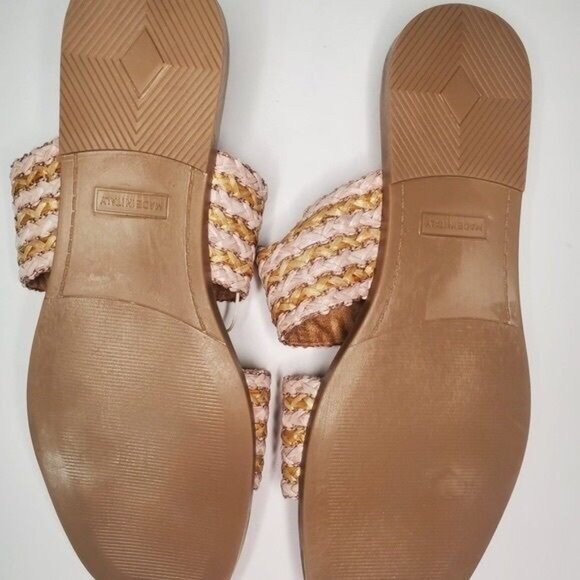 Avellini Made in Italy Braided Band Sandals Women Size 8 in Tan - Picture 10 of 11